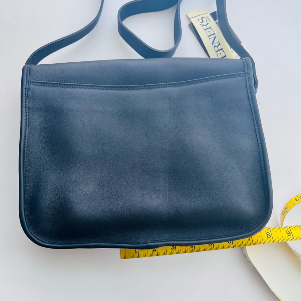 Vintage rare NWT  United Airlines uniform black genuine leather handbag . - Picture 4 of 16